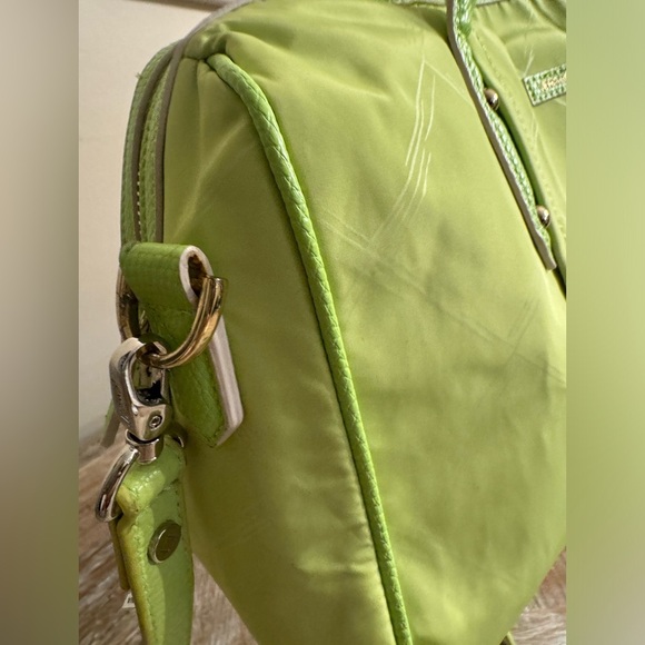 Vera Bradley Lime Green poly satchel crossbody purse Bundle with Vera Blouse - Picture 5 of 14